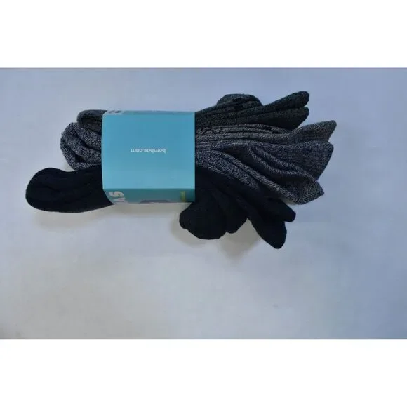 Bombas Midweight Calf Crew Cushioned Honeycomb Socks Grey 4 Pack Adult L